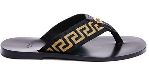 versace men flip flops|Versace virtus espadrilles.